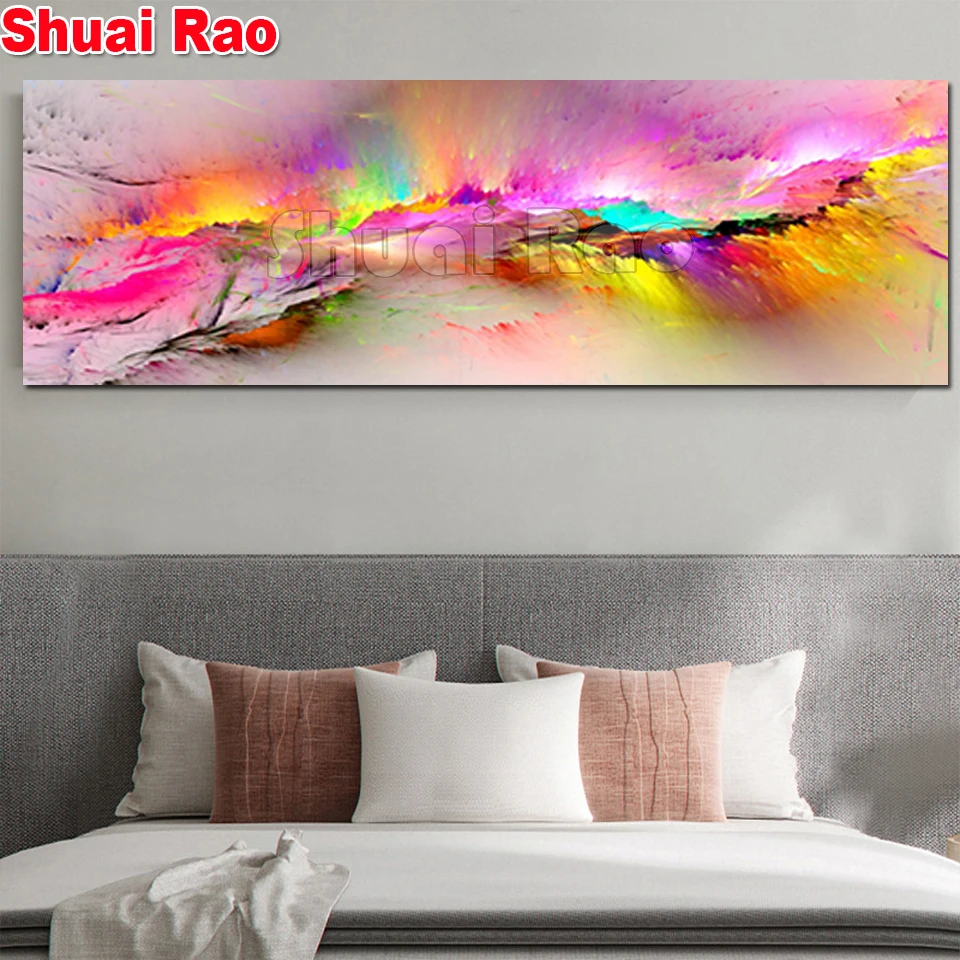 

large Beautiful fantasy cloud diamond embroidery mosaic Cross stitc diamond painting full square round diamonds landscape,