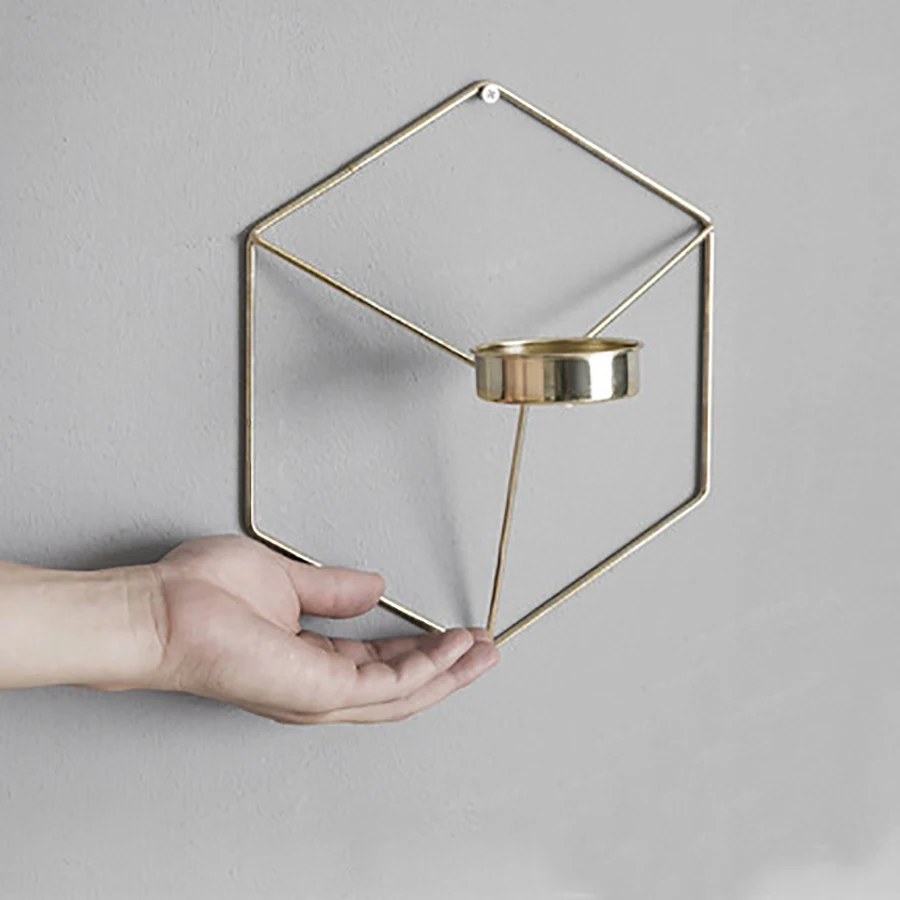 Креативный геометрический подсвечник в скандинавском стиле рождественские