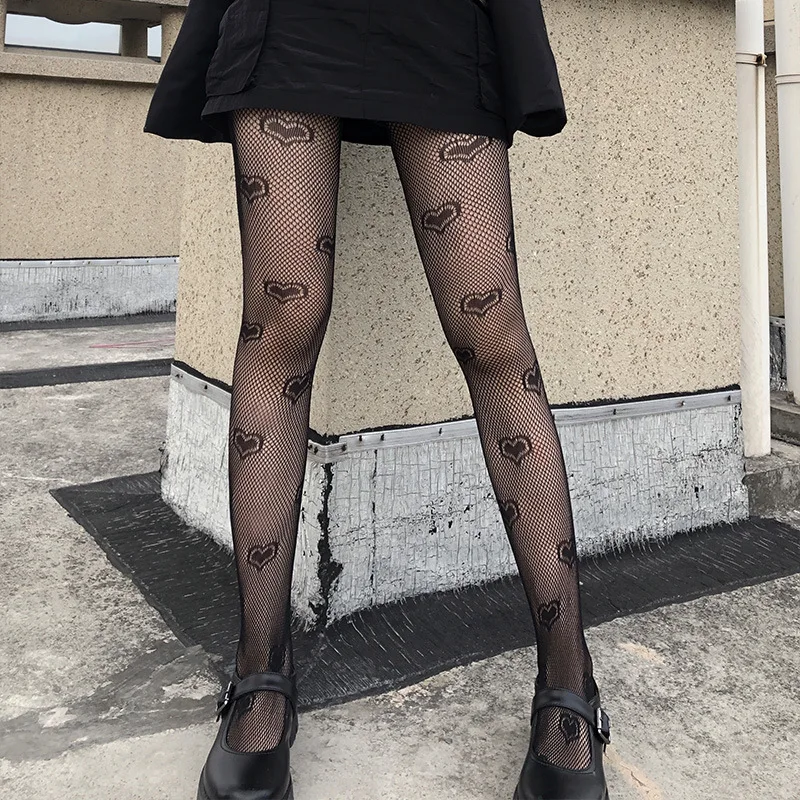 

Fashion Sexy Women Pantyhose Printed Black Letter Dance Stockings Female Hosiery Mesh FishNet Tattoo Patterned Tights