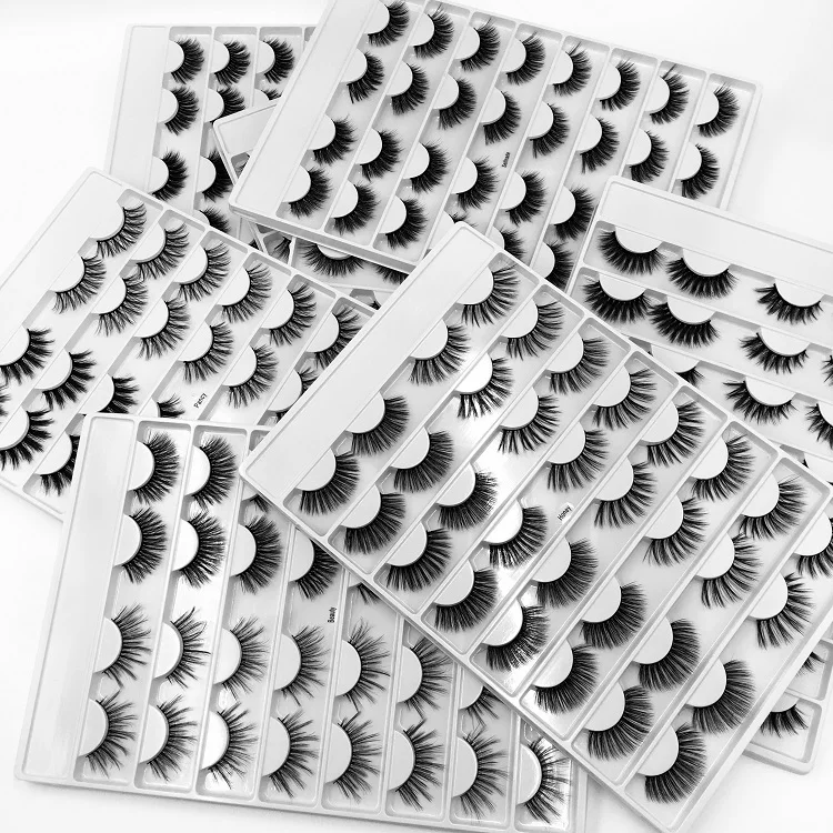 

16 Pairs Handmade 3D Soft Mink False Eyelashes Wispy Fluffy Extension Makeup Wholesale Long Natural Fake Eyelashes postizas