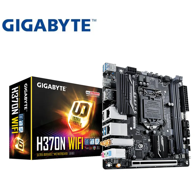 Для Gigabyte GA H370N WIFI оригинальная новая материнская плата H370 розетка LGA 1151 DDR4 USB3.0 SATA3.0