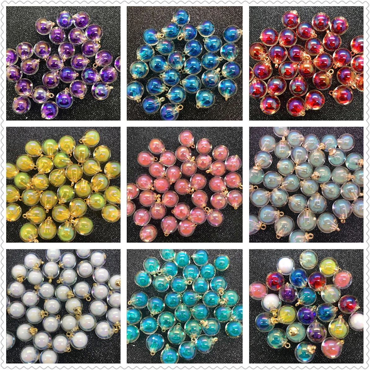 

NEW DIY 8PCS 16MM Mini Glass Bottles with Beads Pendant Ornaments Jewelry Making