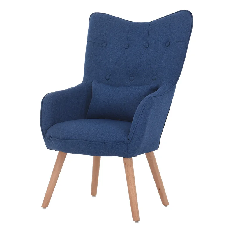 Современное кресло среднего века диван стул ножки деревянная льняная обивка