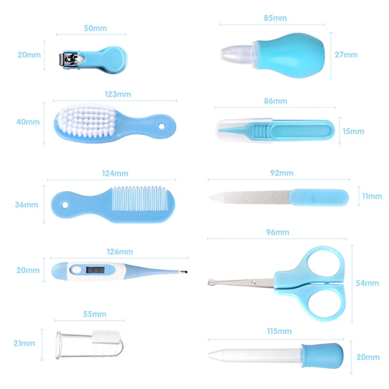

Baby Nail Hair Daily Care Kit Kids Grooming Brush Comb and Manicure Tool Home Set Newborn Infants Nail Scissors Hair Tool