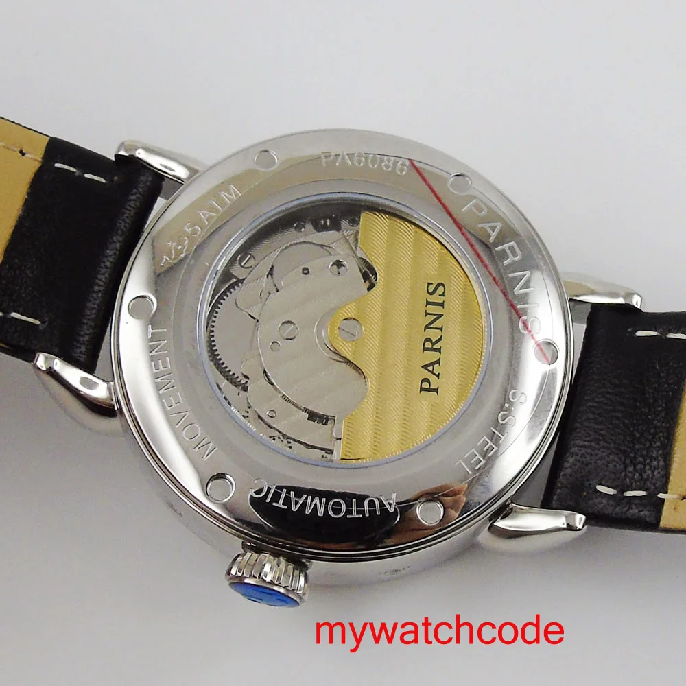 Часы мужские PARNIS с автоматическим механизмом брендовые Роскошные