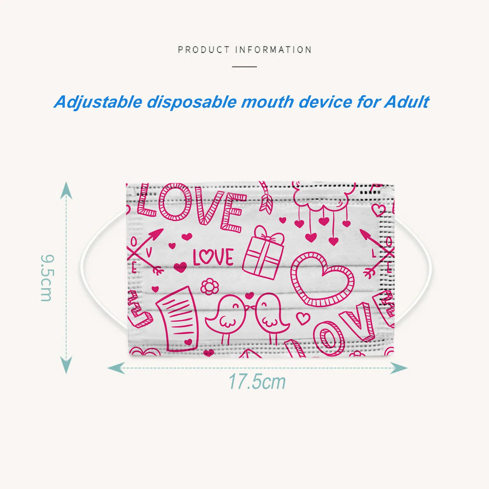 

Lovely Adult Disposable Mask 3 Ply Colorful Breathable Face Mouth Masks Mascarillas Desechables Masque Cubrebocas 10-100pcs
