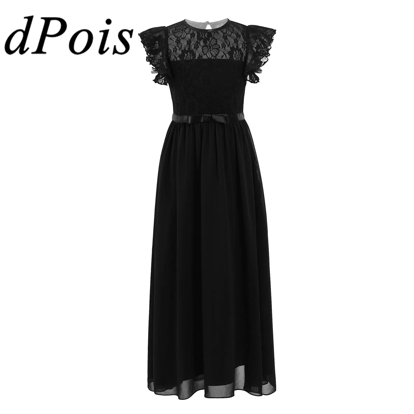 

Girls Pageant Dress Chiffon Lace Kids Dresses for Girl Dancing Clothes Princess Holy Communion Dresses Petites Filles Robes