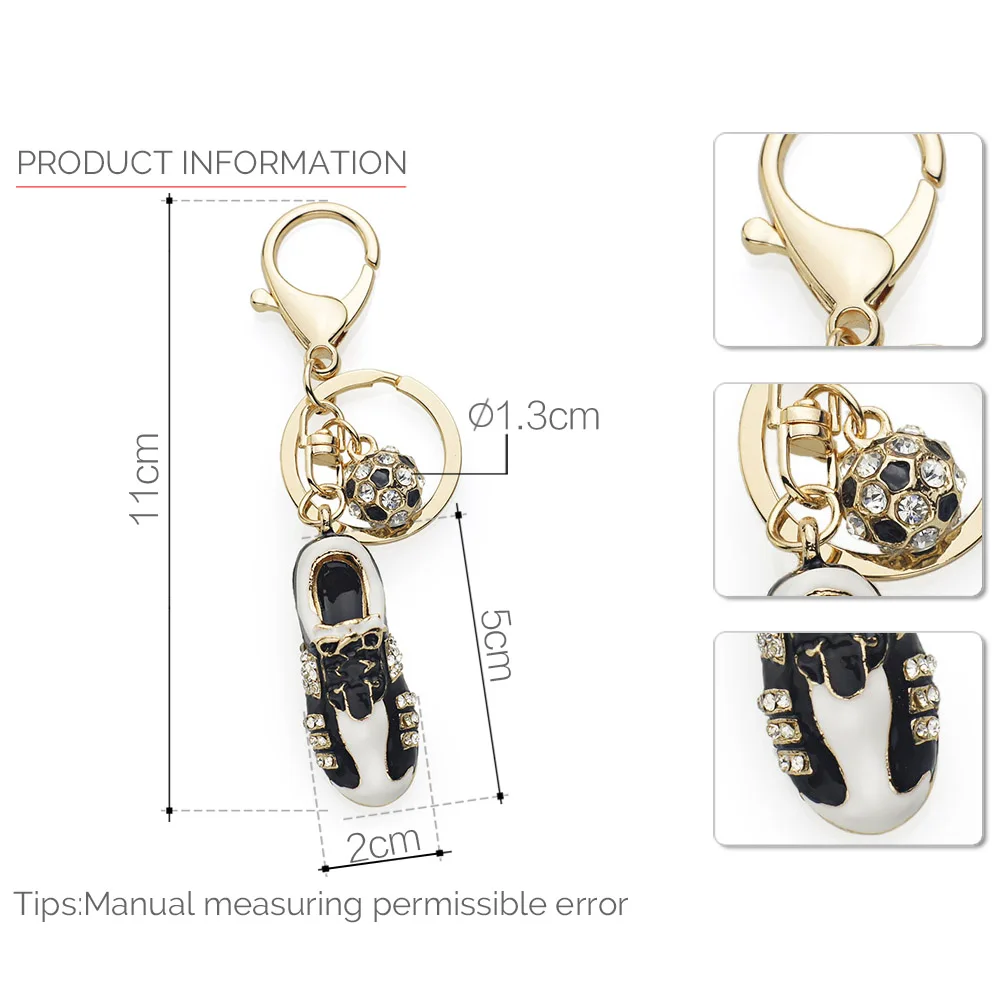 Хрустальные футбольные бутсы брелоки со стразами для автомобильного кошелька