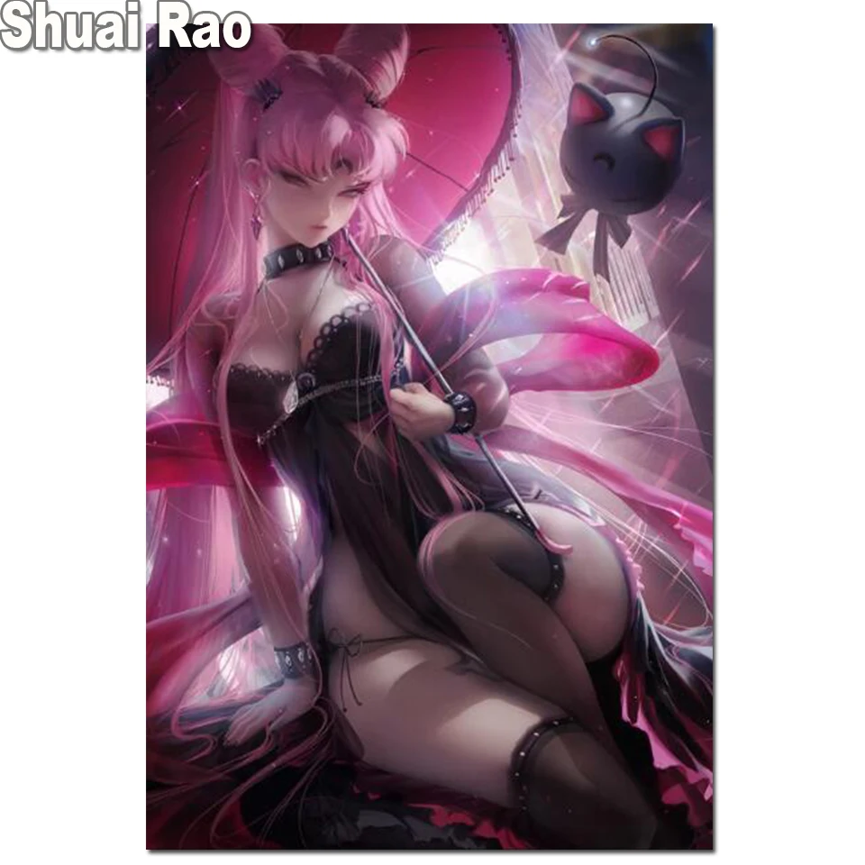 

Full square round drill diy 5d diamond painting Anime Manga diamond mosaic cross stitch diamond embroidery Cartoon Girl Woman,