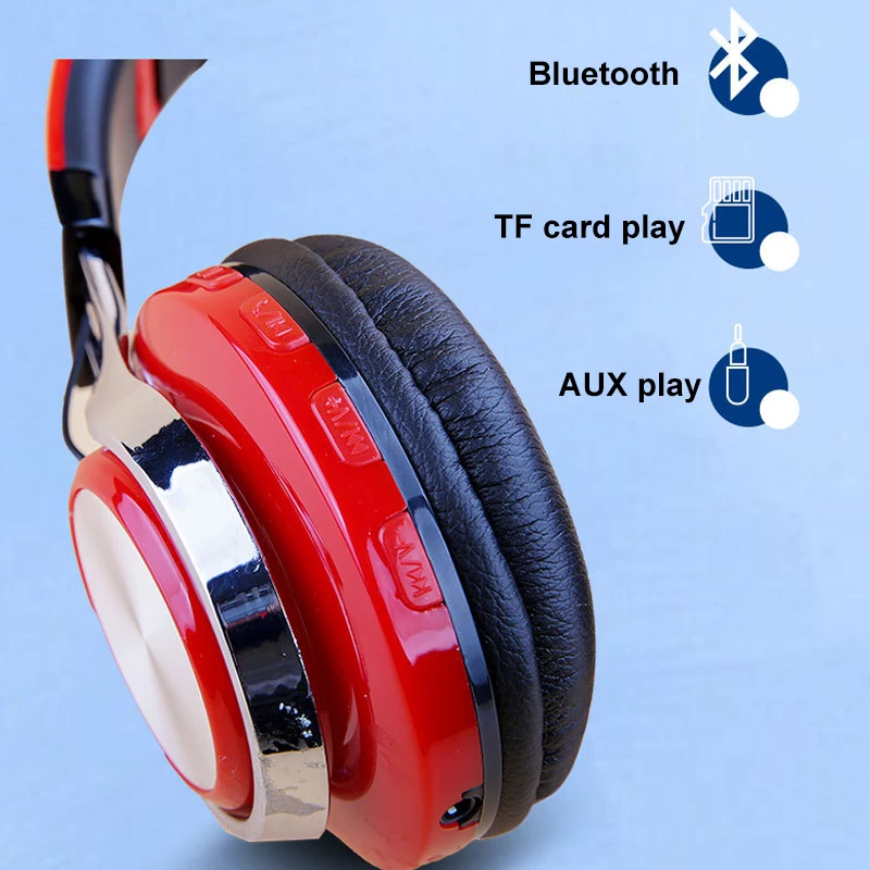 

NEW Bluetooth 5.0 Cat Ear Headphone Foldable Stereo Music Headset with Colorful Light Effect Support TF Card AUX
