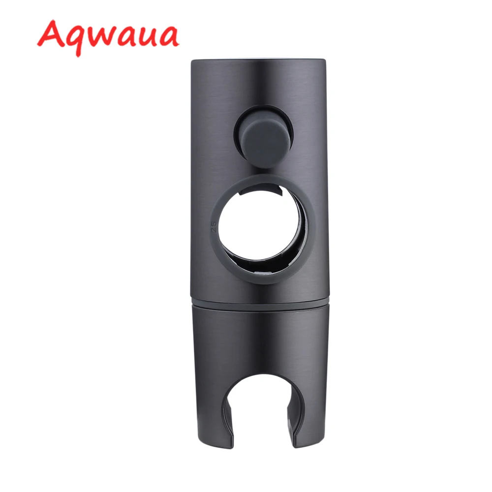 

Aqwaua Grey Hand Held Shower Head Holder for Slider Bar 25mm Height Angle Adjustable Sprayer Holder Shower Replacement Part