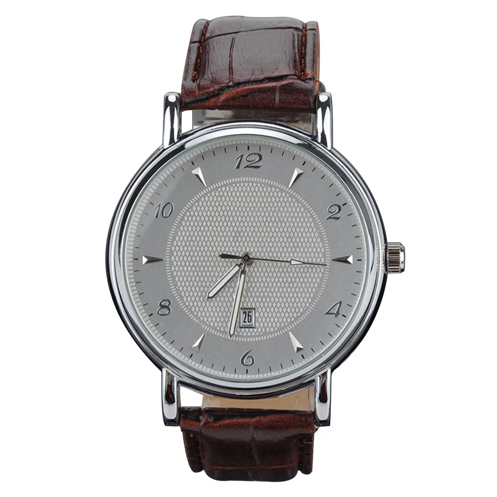 

Men Cool Alloy Classic Daily Portable Quartz Water Resistant With PU Leather Band Simple Fashion Wrist Watch