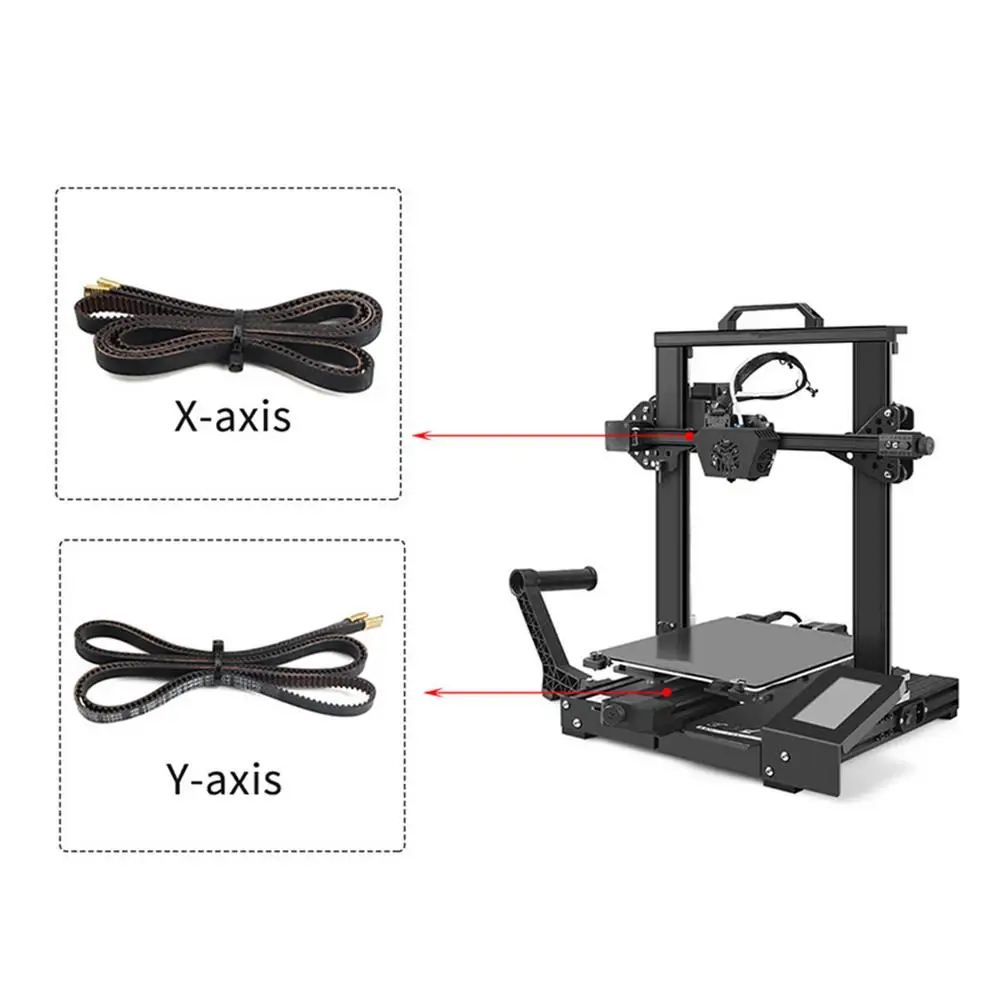 

Rubber Belt For CR-6SE Gates 2GT-6 Opening With Copper Buckle Timing Belt X+Y Axis 3D Rubber Printer Accessories Non-slip Belt