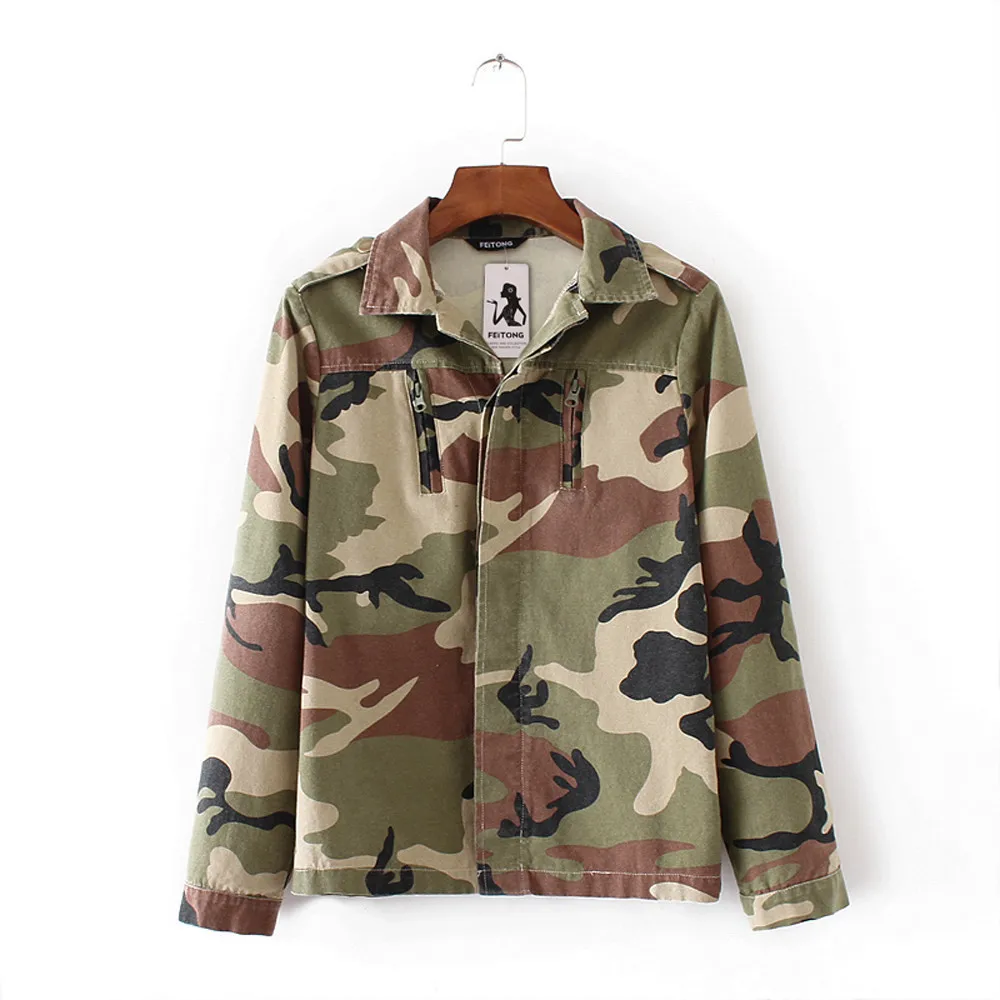Куртка Womail 2020 камуфляжная куртка с принтом Женское пальто осенне-зимняя уличная