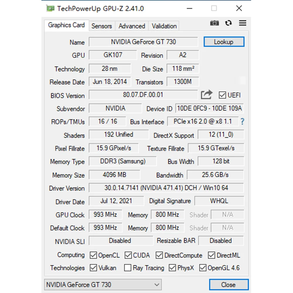 Видеокарта Yeston GT730 4G GA 4-экранная с поддержкой раздельного экрана 4 HDMI-совместимая