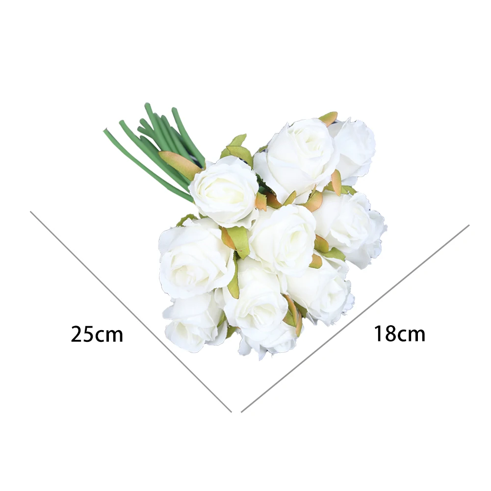 2020 красивые и стильные искусственные розы 12 шт./лот букет шелковые цветы