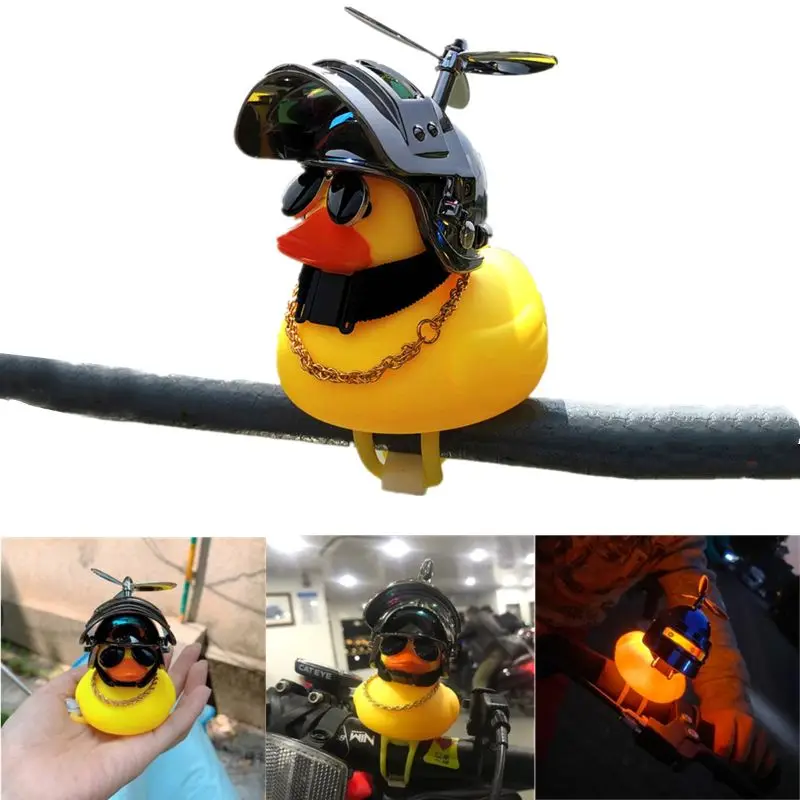 

Rubber Duck Toy Car Ornaments Yellow Duck Car Dashboard Decorations with Propeller Helmet for Adults, Kids, Women, Men