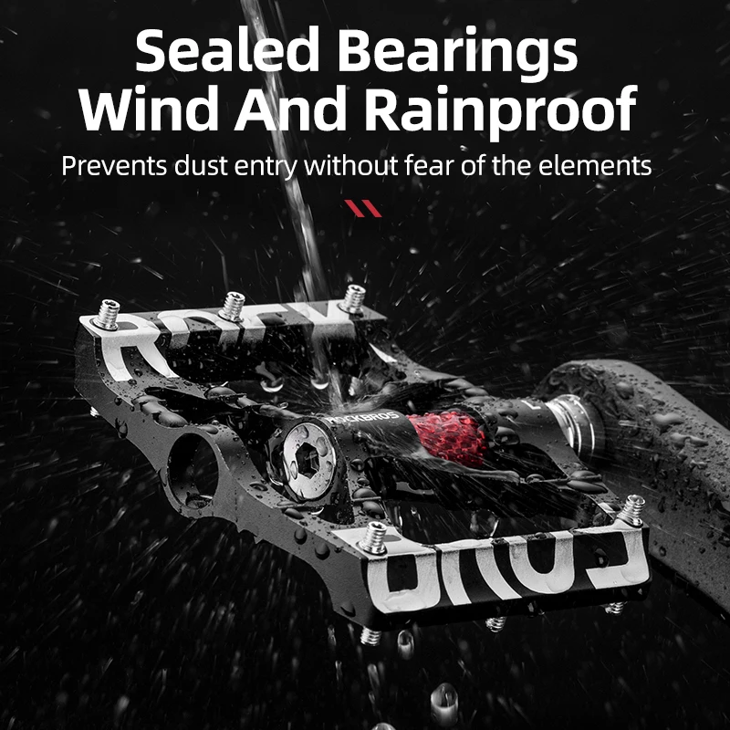 

ROCKBROS Ultralight Bike Pedals Aluminum Alloy MTB Bicycle Pedal Anti-slip Flat Platform Pegs Footboards Mountain Cycling Pedals