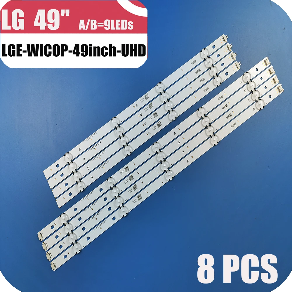 

LED strip for LG 49 TV 49UH651V 49UF6400 49UF6407 49LF510V 49UF640V NC490DUE-SADP2 LGE-WICOP-49INCH-UHD-FHD-REV05 GAN01-1255A-P1