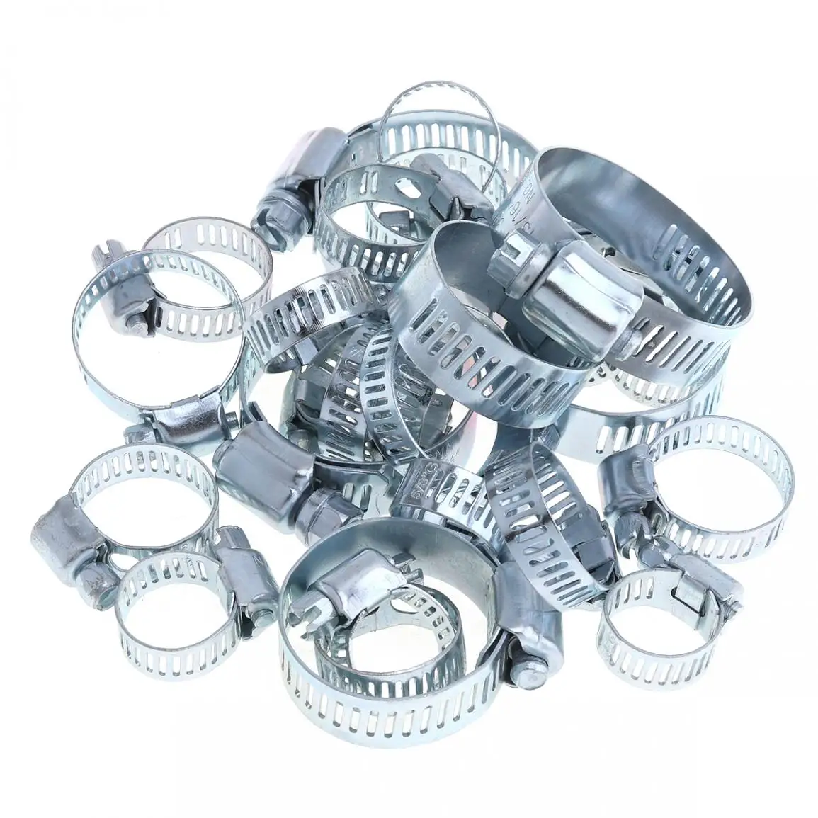 26 шт. мини чугунный материал хомуты для шланга зажимы труб с пластиковой коробкой