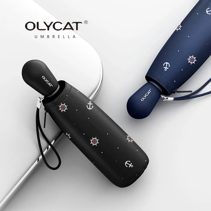 

Olycat New Mini Cute Sailboat Style Super Pocket Umbrella Five Folding Umbrella Children and Women's Folding Umbrella