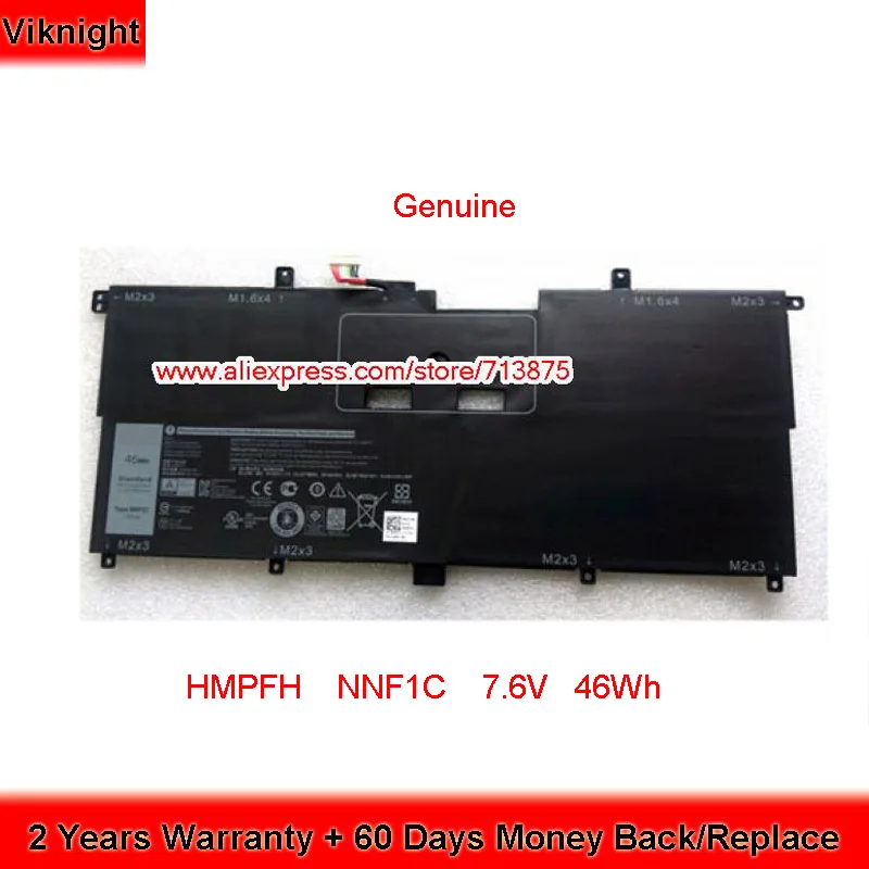 

Genuine HMPFH NNF1C Battery for Dell XPS 13-9365-D1805TS 13-9365-D2805TS 13-9365-D3605TS 13-9365-D6501TS 7.6V 46Wh
