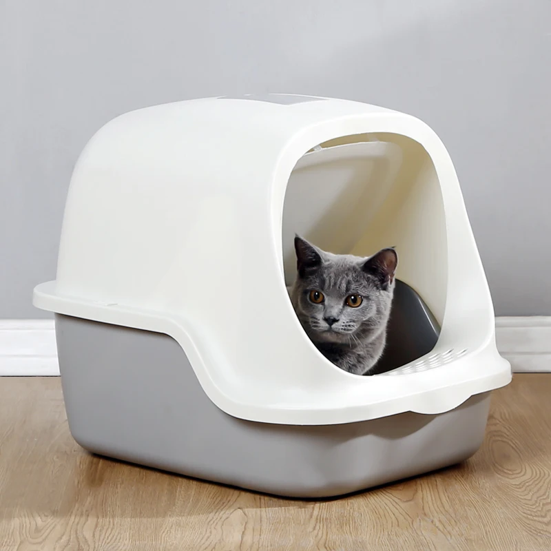

Роскошный полностью закрытый кошачий наполнитель, очень большая пластиковая мебель, тренировочный туалет для кошек, подстилка, товары для ...