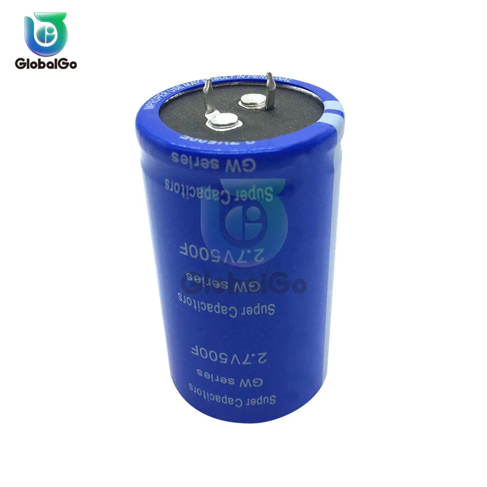 Сверх яркий конденсатор 2,7 V 500F 60*35mm низкий esr-конденсатор Ultracapacitor автомобильный Солнечный двигатель резервный аккумулятор источник питания