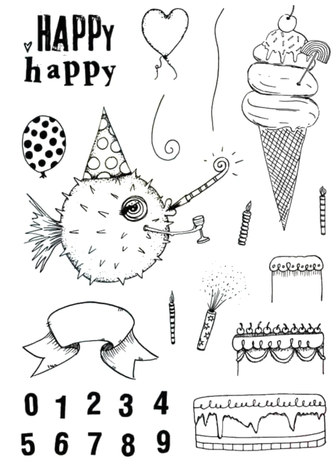 

Счастливый прозрачный Штамп для DIY скрапбукинга/изготовления карт C1034