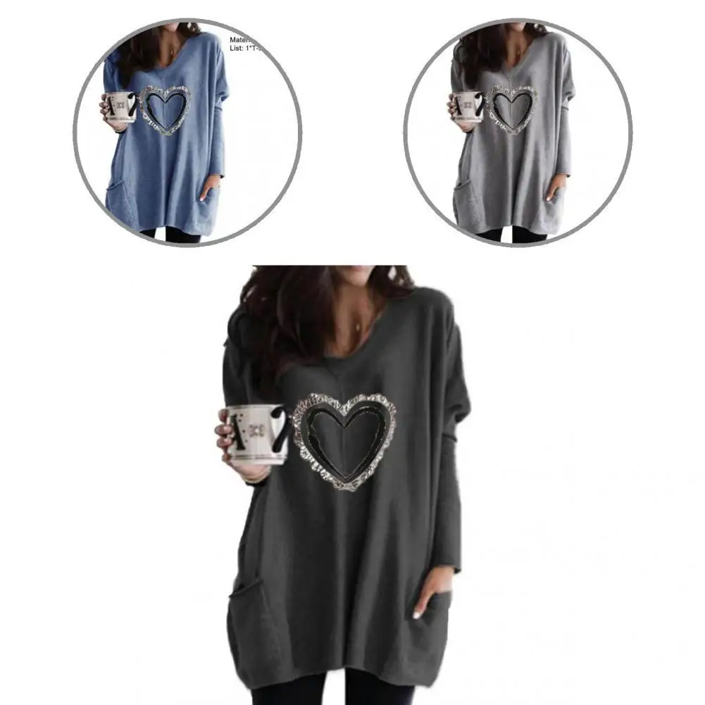 

Comfortable Skin-friendly Long Sleeves Solid Color Casual T-shirt for Daily Wear