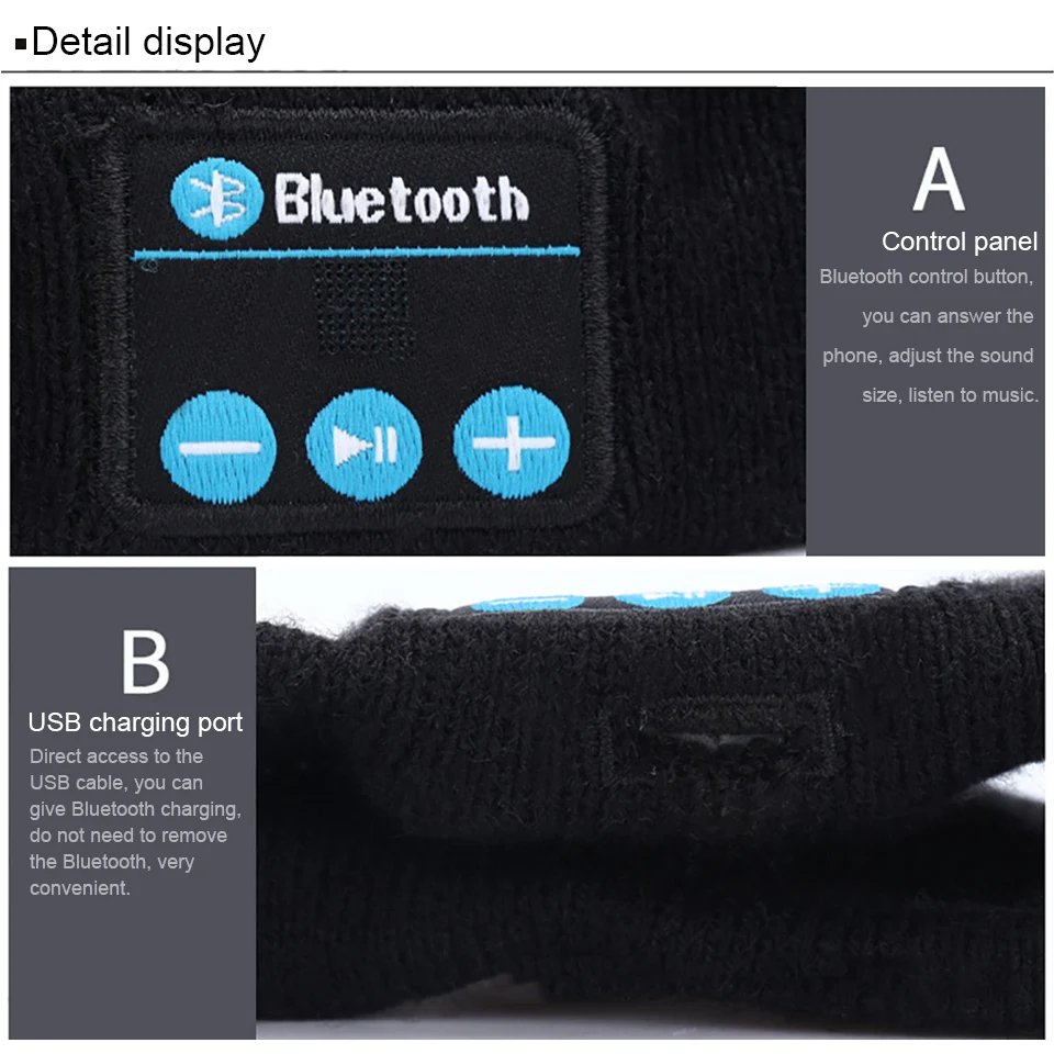 BOJB Bluetooth Музыка головной убор головные уборы для сна Наушники Спикер Runing Headset