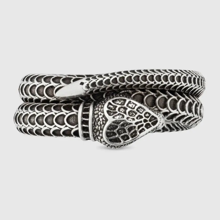 

1-1 fashion trend of contracted silver complex ancient snake ring