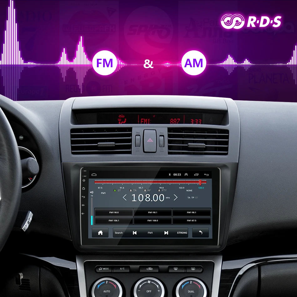 Jansite R9 " RDS DSP Android Автомагнитола для Mazda 6 2009- сенсорный экран плеер gps навигация HIFI Авторадио Видео с рамкой