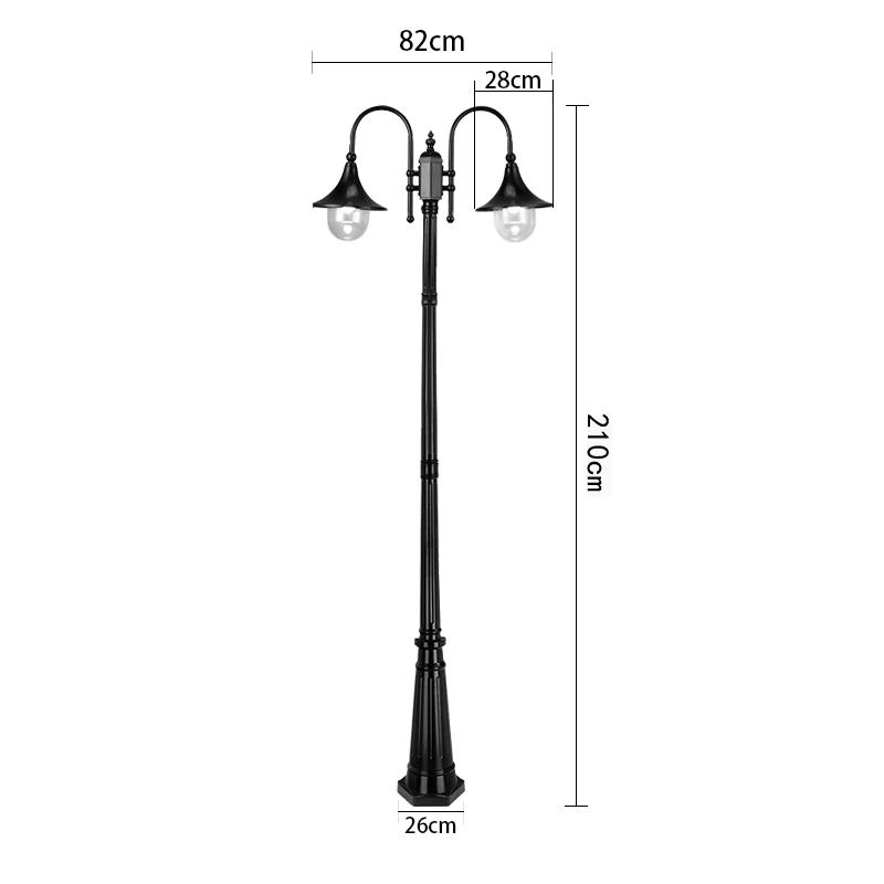 

Уличный фонарь WECUS черный/бронзовый 2.1 м