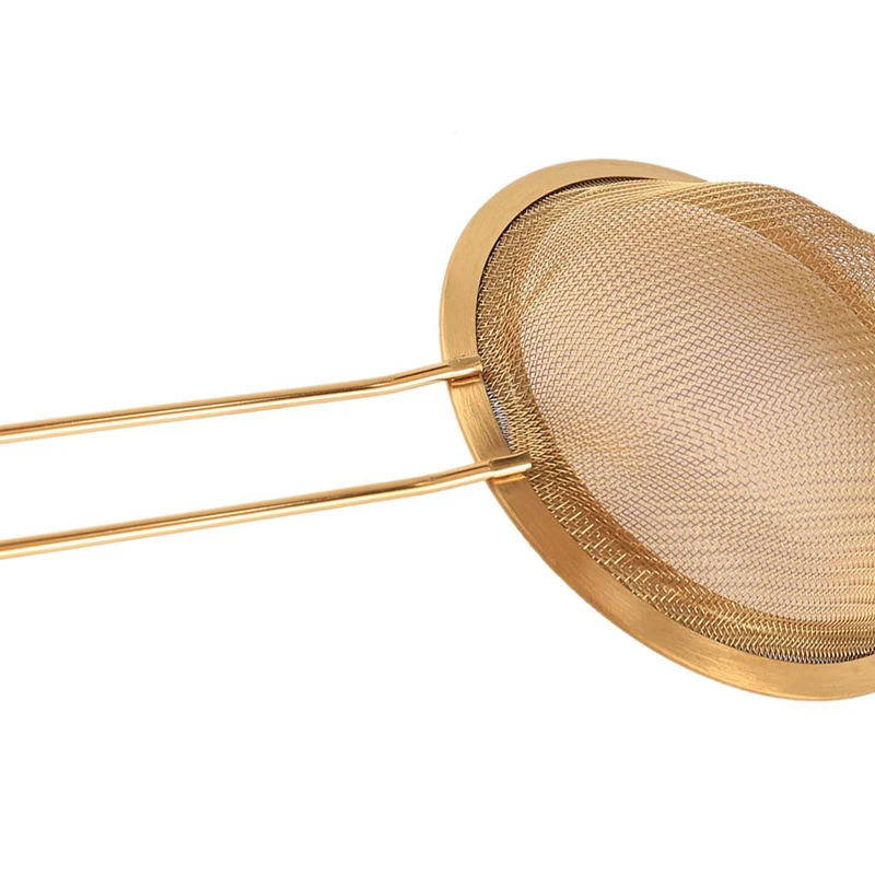 

Stainless Steel Fine Mesh Oil Strainer Golden Flour Sifter Sieve Colanders Flour Coffee Mesh Filter Baking Tools Kitchen Bakewar