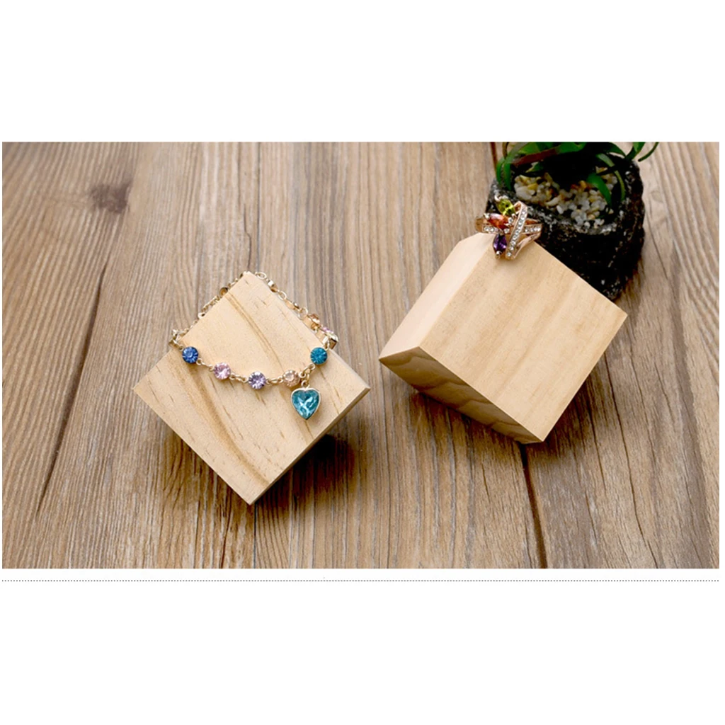 Неокрашенный деревянный браслет кольцо часы держатель для ювелирных изделий