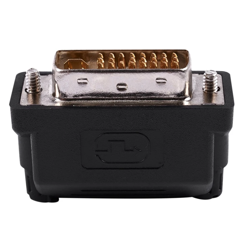 DVI I 24 + 5 контактный штекер для VGA 15 гнездовой 90 градусный переходник черного
