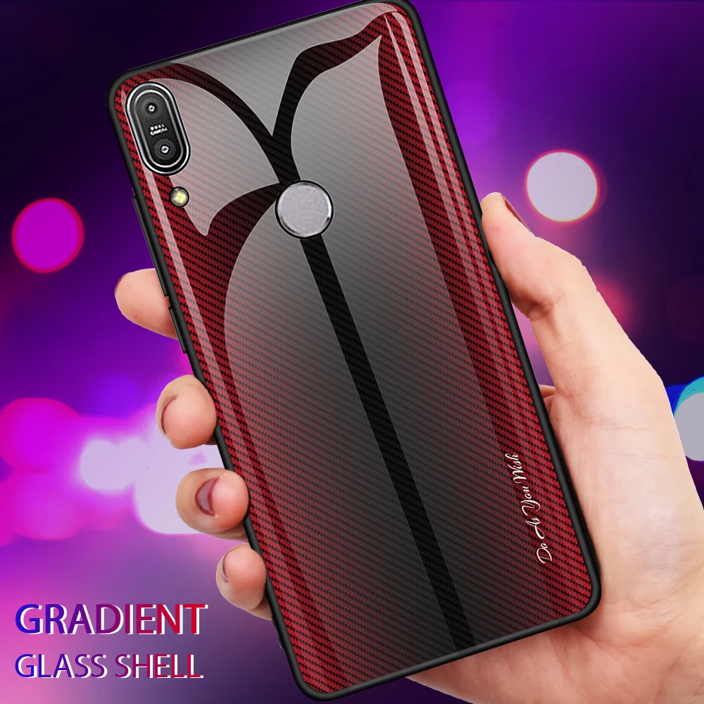 Glass Phone Back Protective Case For ASUS Zenfone Max Pro M2 ZB631KL M1 ZB601KL/ZB602KL Gradient Tempered Cases | Мобильные телефоны