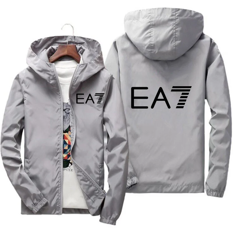 

Spring and autumn new EA7 jacket men's spring and autumn fashion jacket men's hooded jacket casual men's thin sunscreen