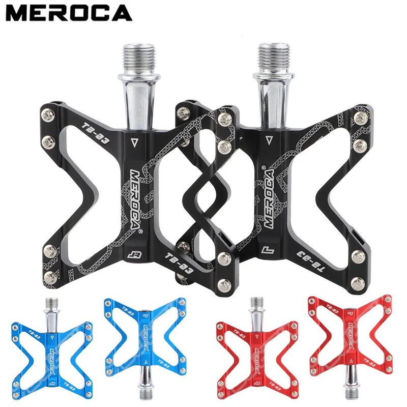 

MEROCA Ultralight Folding Bike Pedal Mountain Bike Pedal Lightweight Aluminum Alloy DU Bearing Pedal bike parts pedals