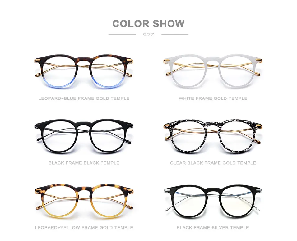 

Titanium Acetate Readers Glasses Frame Retro Unisex Prescription Lens Optical Eyewear Anti-fatigue Reading Eyeglasses Women Men