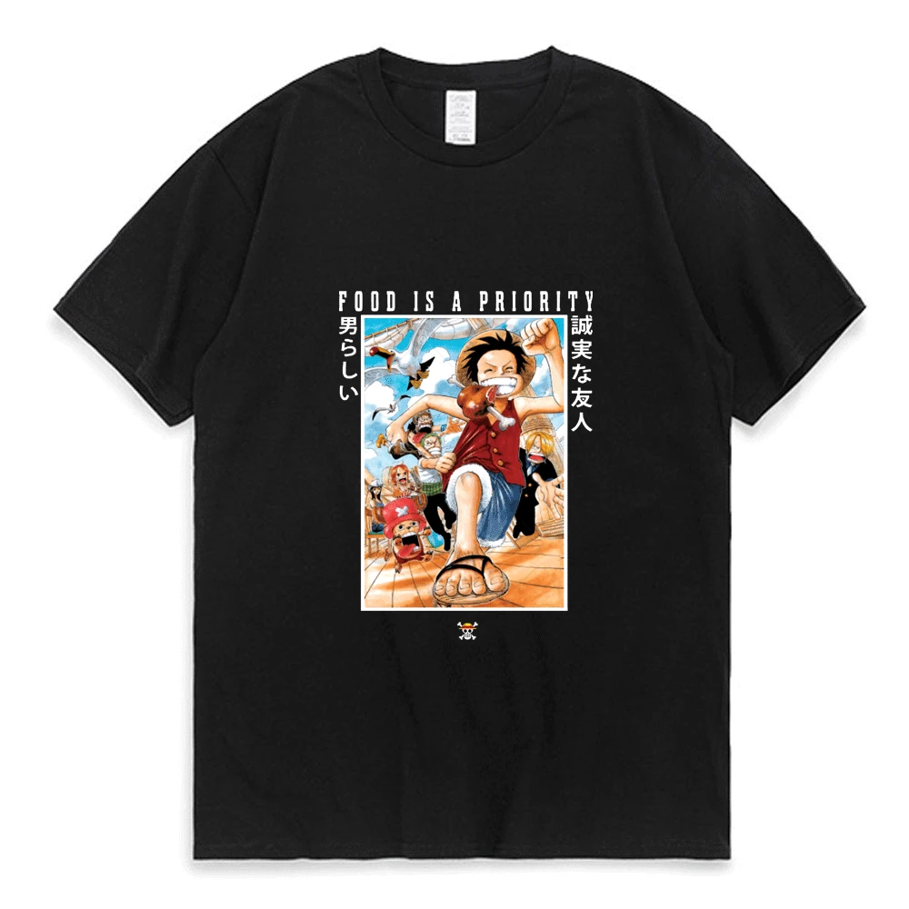 

Популярная футболка с графическим принтом из аниме One Piece Comics, мужская и женская футболка Kawaii Зоро, Луффи, летняя хлопковая Футболка в стиле Х...