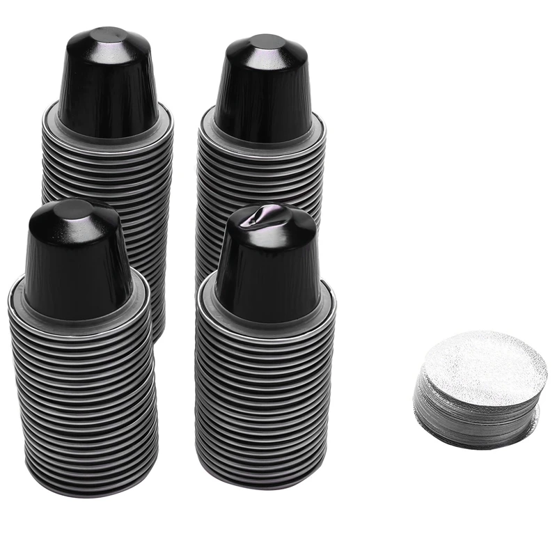 Top Deals 100 Sets Refillable Coffee Capsule Cup Disposable Nespresso Pod for Nescafe Automatic Coffee Machine Food Package Cafe