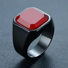 Кольцо LETAPI мужское из нержавеющей стали 316L, с черным, золотым, серебряным кристаллом, Ювелирное Украшение в стиле панк-рок