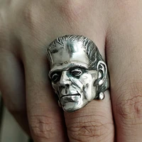 european and american fashion hot selling hip hop portrait ring punk horror scientist skull jewelry mens cycling jewelry ring