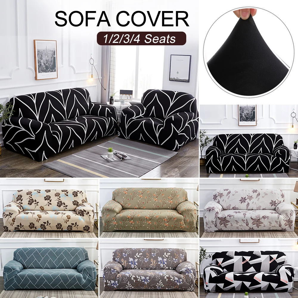 4 сидения современный эластичный диван Seater Чехол протектор моющаяся мебель перо