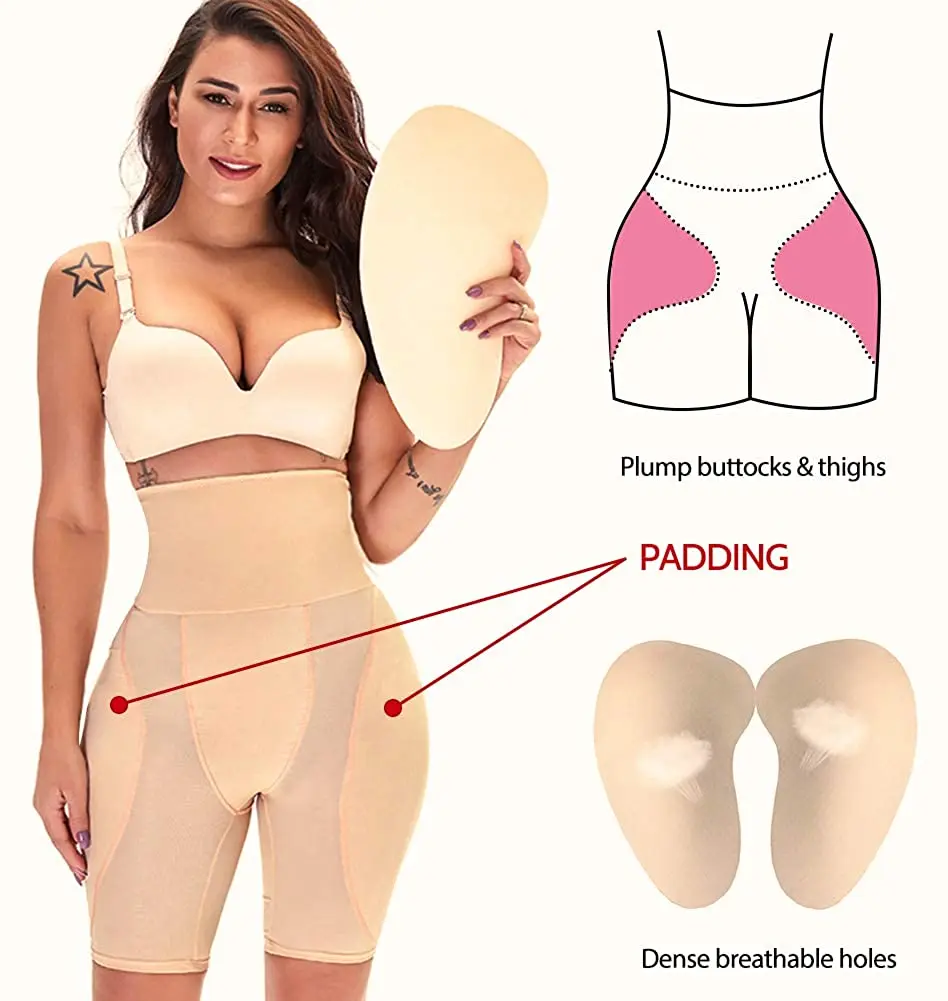 Waist Trainer for Women High Waist Tummy Control Panty Butt Lifter Shapewear Slim Body Shaper Shorts Buttock Padded Panties