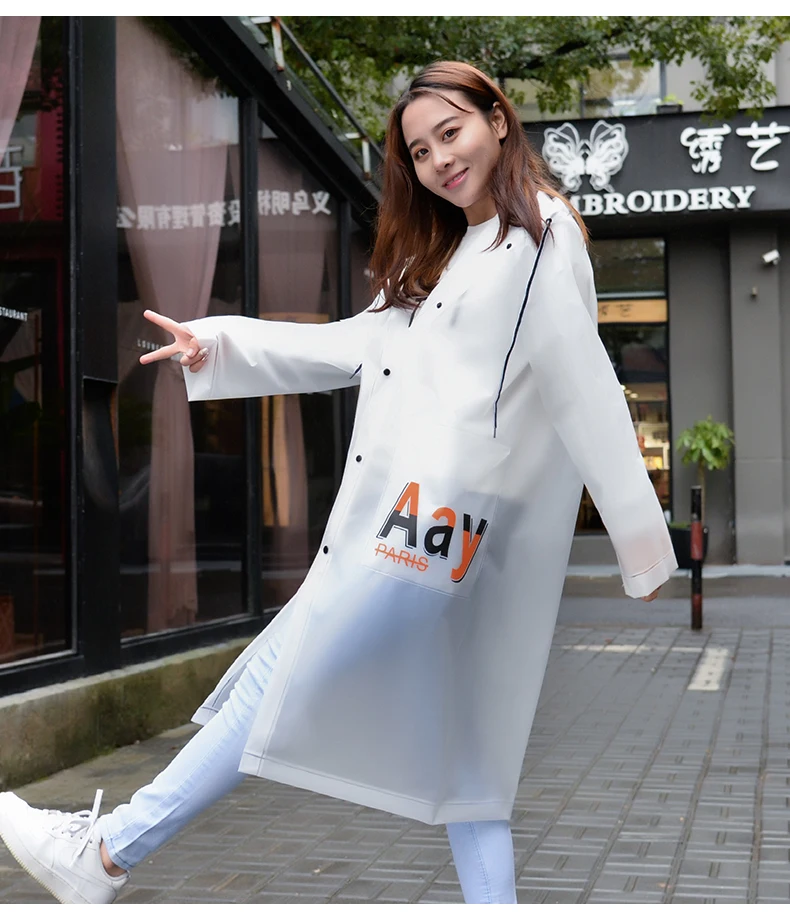 Прозрачный Женский дождевик Водонепроницаемый модный для девочек электрических