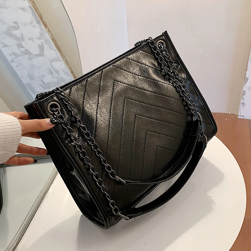 

SWDF Bolso Mujer Simple Chain Branded Bag PU Leather Crossbody Bags For Women 2021 Tend Shoulder Female Travel Fashion Hand Bag