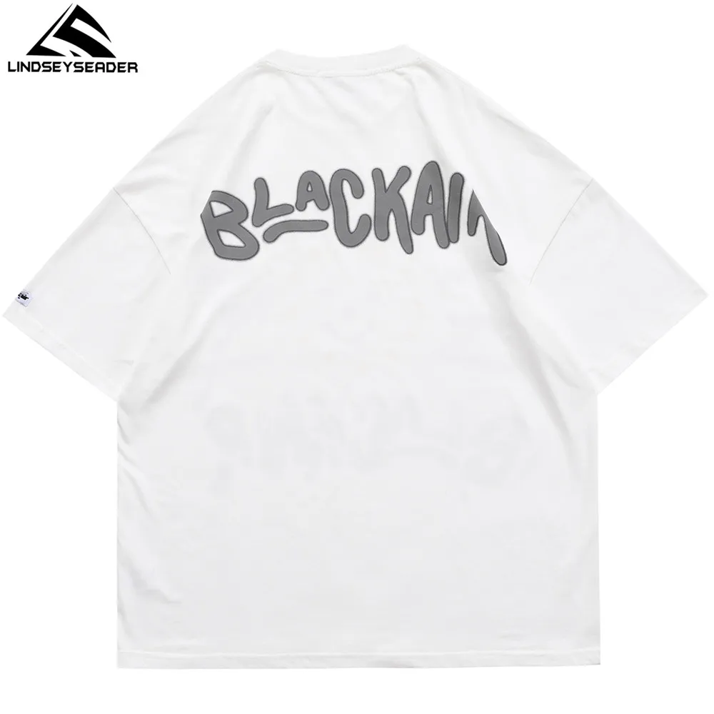 

LINDSEY SEADER Men's T-shirt Hip Hop Oversized Print 2021 Casual Harajuku Streetwear Summer Short Sleeve cotton Tops Tee Tshirt